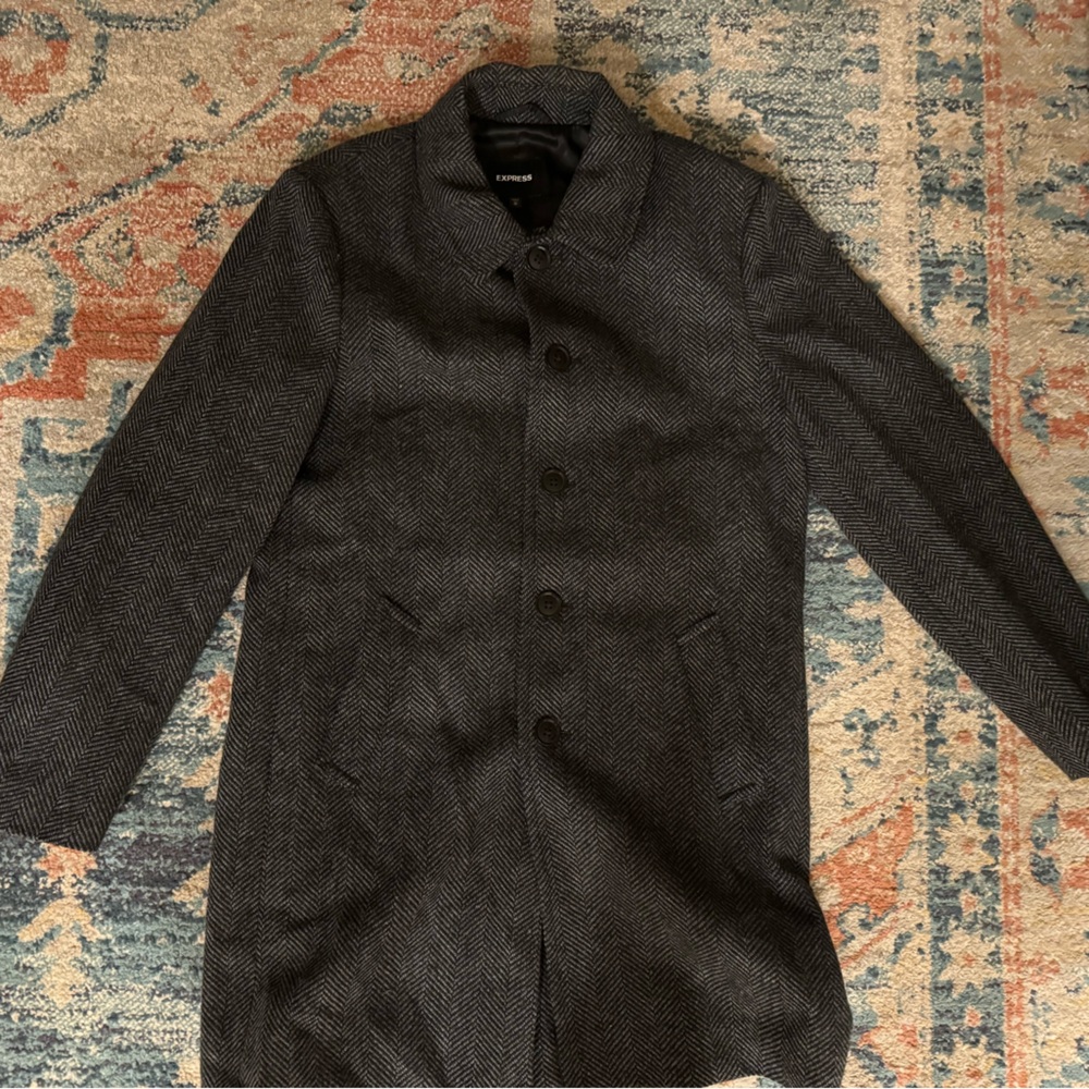 Express Grey Herringbone jacket. Size M
